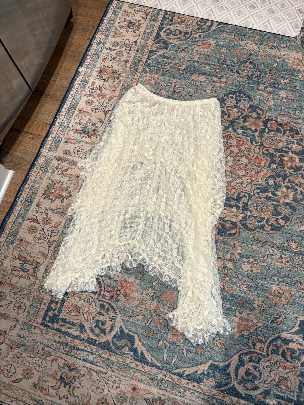 🦖FLASHL SALE🦖 Women’s Lace Tiered Skirt in Ivory